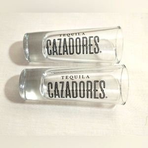 Set of Cazadores Tequila Tall Shot Glasses